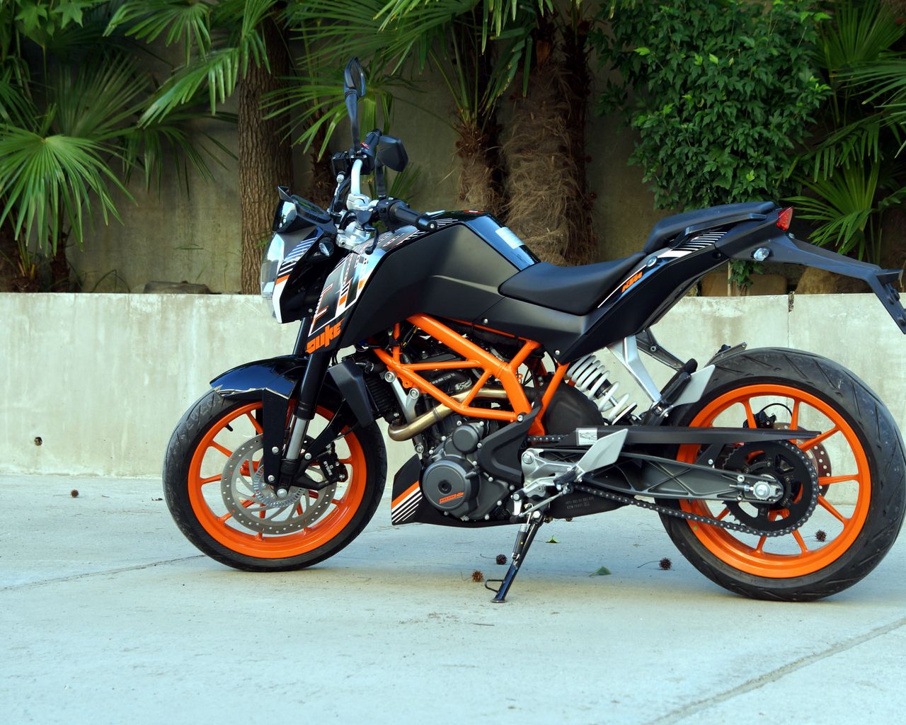 1280x1024 Wallpaper ktm, motorcycle, bike, black, orange, moto