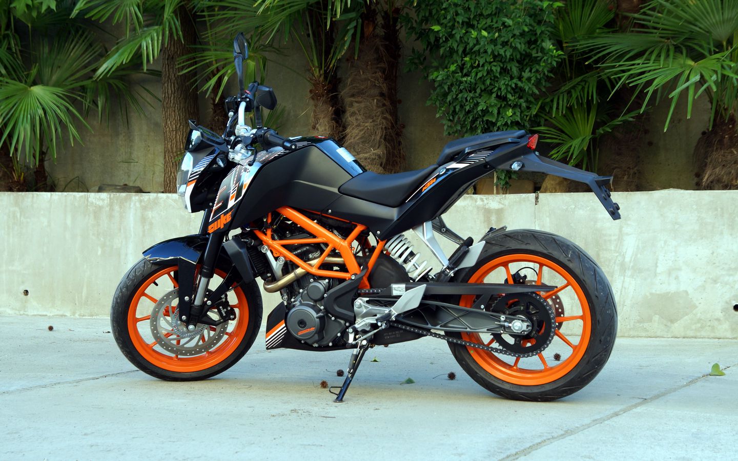 1440x900 Wallpaper ktm, motorcycle, bike, black, orange, moto