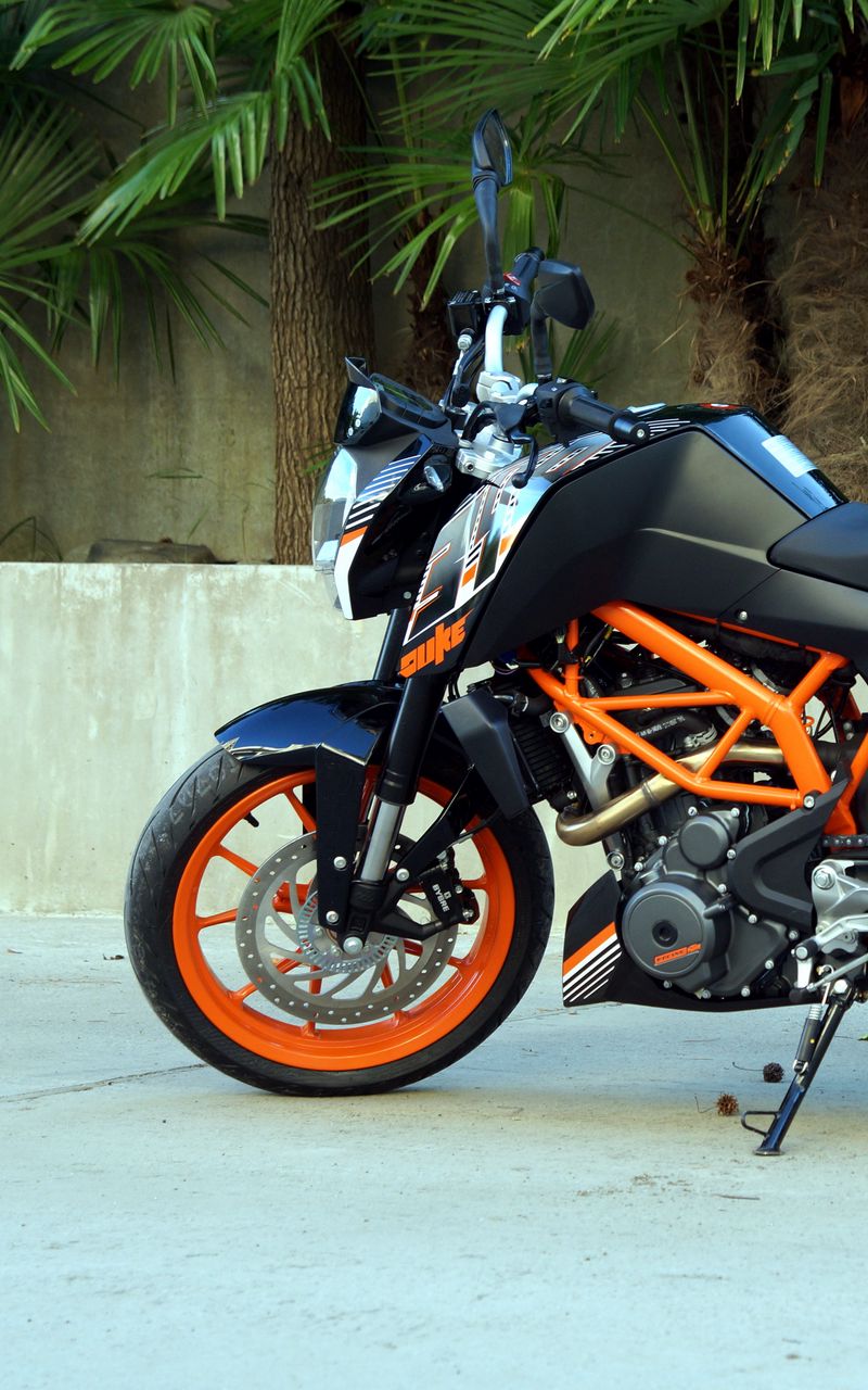 800x1280 Wallpaper ktm, motorcycle, bike, black, orange, moto