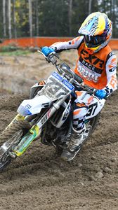 Preview wallpaper ktm, motorcycle, bike, motorcyclist, dirt, rally
