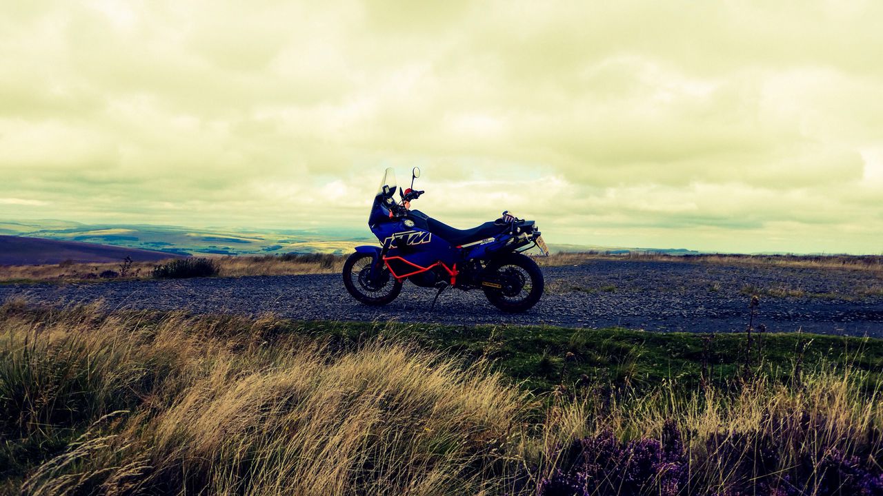 Wallpaper ktm, motorcycle, bike, blue