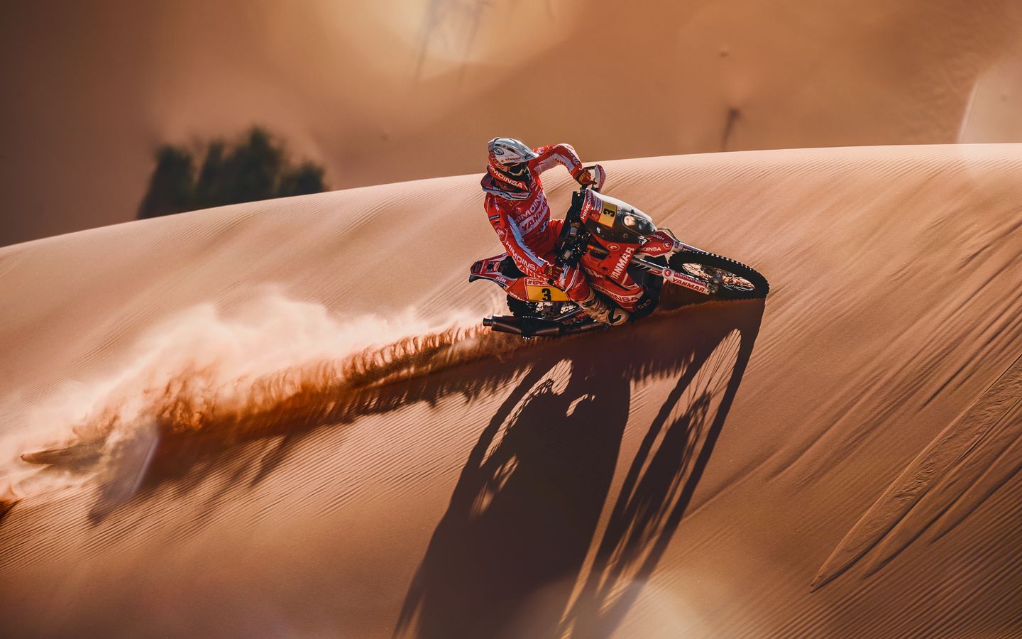 Download Wallpaper 1440x900 Ktm Motorcycle Bike Motorcyclist Desert
