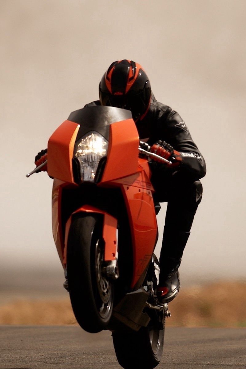 Download wallpaper 800x1200 ktm rc8, beautiful, sport bike, road, trick  iphone 4s/4 for parallax hd background