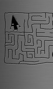Preview wallpaper labyrinth, drawing, gray
