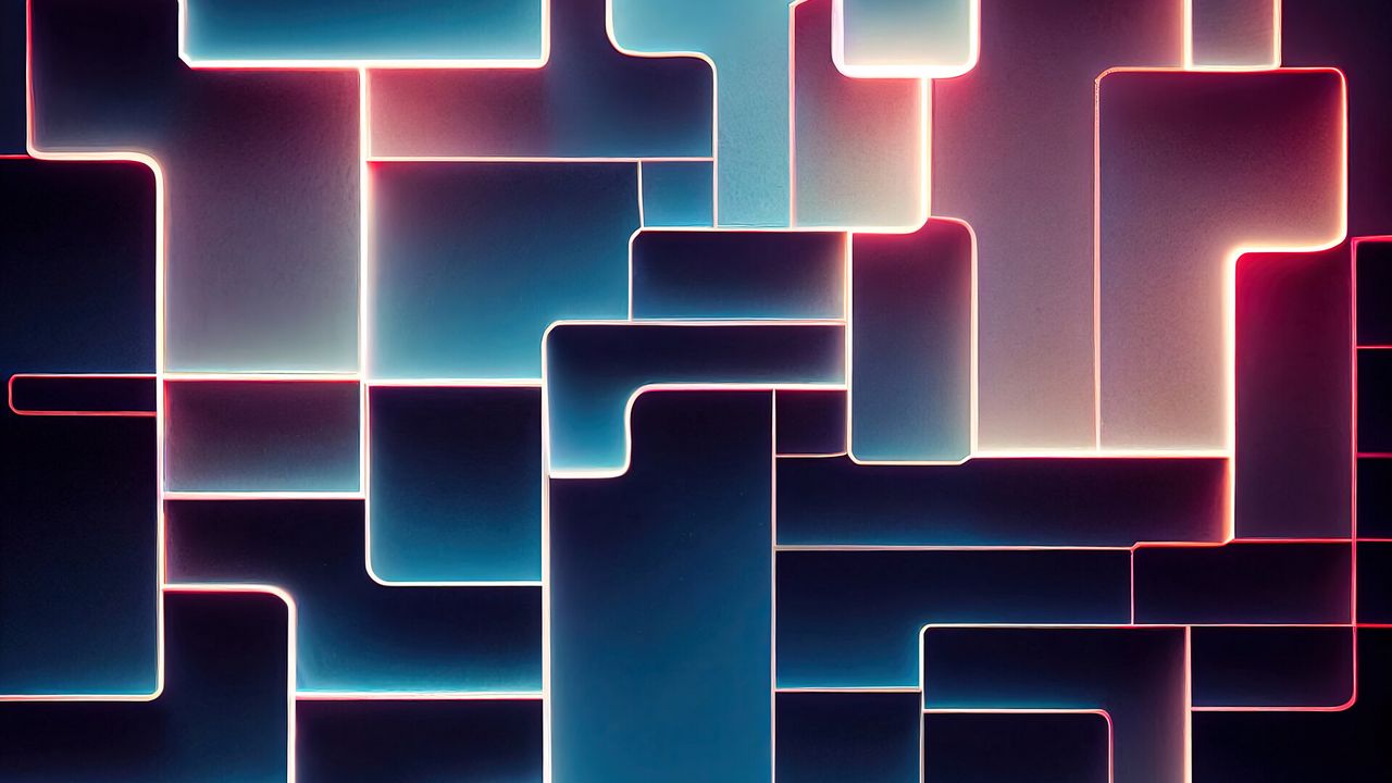Wallpaper labyrinth, glow, abstraction, bright, light