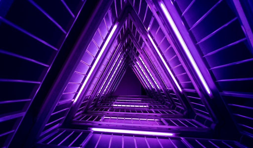 1024x600 Wallpaper ladder, purple, light