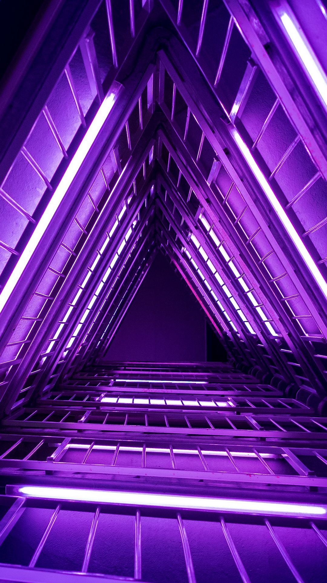 1080x1920 Wallpaper ladder, purple, light