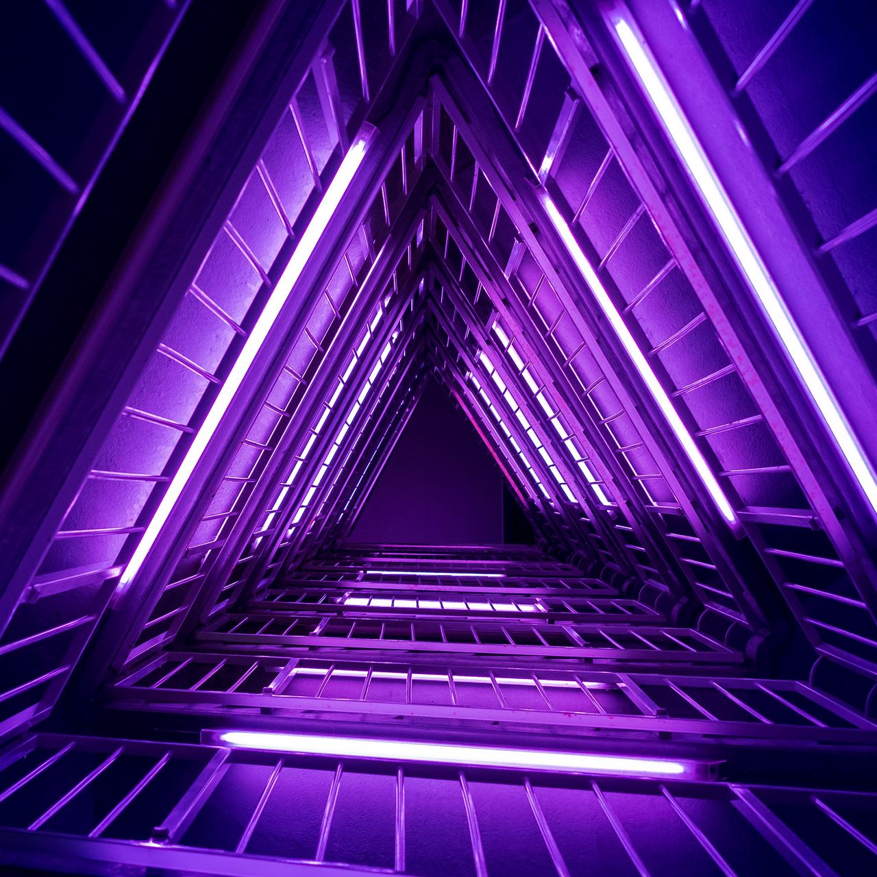 1280x1280 Wallpaper ladder, purple, light