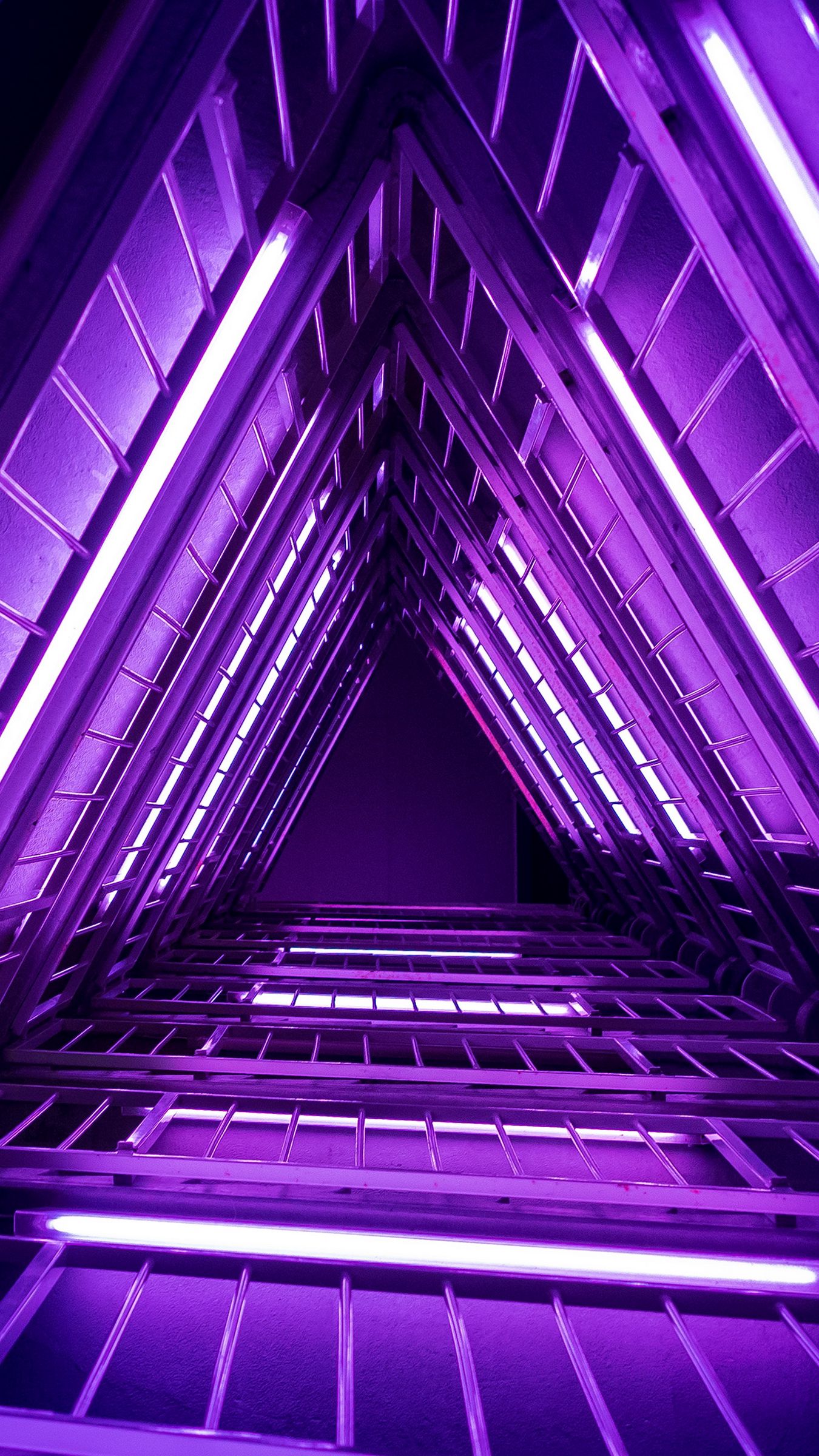 1350x2400 Wallpaper ladder, purple, light