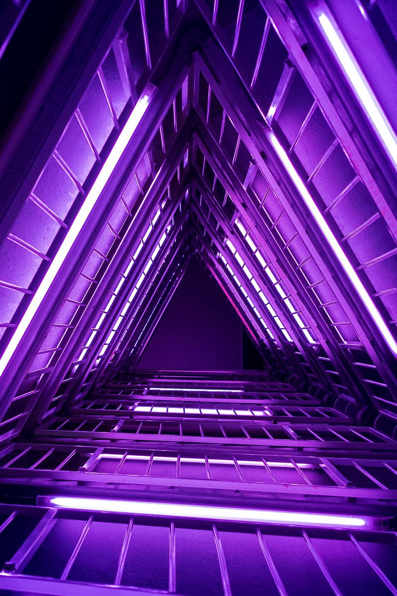 800x1200 Wallpaper ladder, purple, light