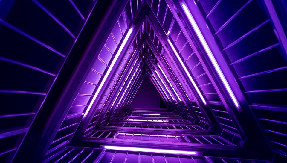 960x544 Wallpaper ladder, purple, light