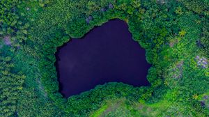 Preview wallpaper lagoon, island, aerial view, sea, coast