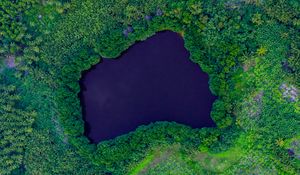 Preview wallpaper lagoon, island, aerial view, sea, coast