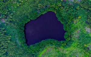 Preview wallpaper lagoon, island, aerial view, sea, coast