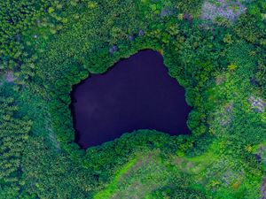 Preview wallpaper lagoon, island, aerial view, sea, coast