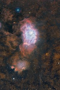Preview wallpaper lagoon nebula, nebula, glow, stars, space