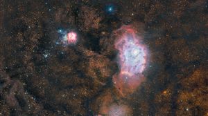 Preview wallpaper lagoon nebula, nebula, glow, stars, space