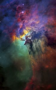 Preview wallpaper lagoon nebula, nebula, stars, dark, space