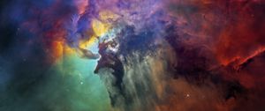 Preview wallpaper lagoon nebula, nebula, stars, dark, space