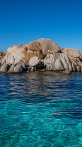 Preview wallpaper lagoon, sea, rocks, water, coast, nature