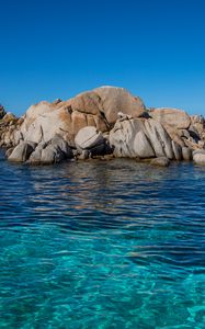 Preview wallpaper lagoon, sea, rocks, water, coast, nature