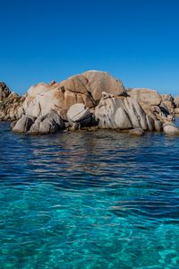 Preview wallpaper lagoon, sea, rocks, water, coast, nature