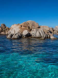 Preview wallpaper lagoon, sea, rocks, water, coast, nature