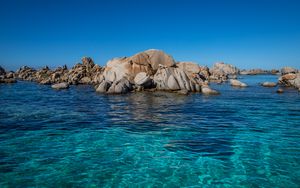 Preview wallpaper lagoon, sea, rocks, water, coast, nature