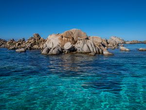 Preview wallpaper lagoon, sea, rocks, water, coast, nature