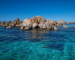 Preview wallpaper lagoon, sea, rocks, water, coast, nature