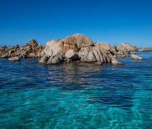 Preview wallpaper lagoon, sea, rocks, water, coast, nature