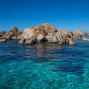 Preview wallpaper lagoon, sea, rocks, water, coast, nature