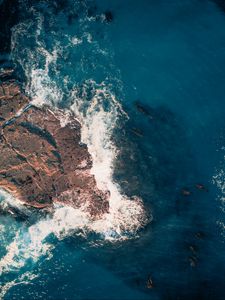 Preview wallpaper laguna beach, ocean, spray, top view