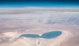 Preview wallpaper lake, aerial view, overview, height