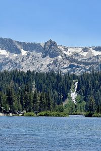 Preview wallpaper lake, bridge, forest, mountains, nature