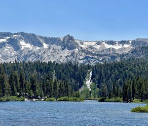 Preview wallpaper lake, bridge, forest, mountains, nature