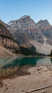 Preview wallpaper lake, coast, mountains, landscape, nature