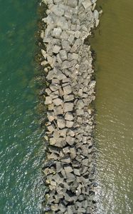 Preview wallpaper lake, dam, water, aerial view