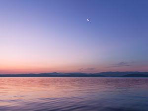 Preview wallpaper lake, dawn, horizon, ural, russia