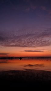 Preview wallpaper lake, dusk, dark, water, landscape