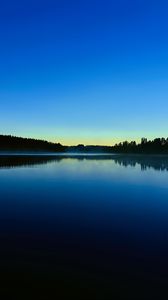 Preview wallpaper lake, evening, trees, silence, dark