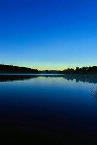 Preview wallpaper lake, evening, trees, silence, dark