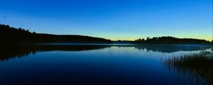 Preview wallpaper lake, evening, trees, silence, dark