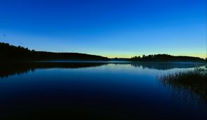 Preview wallpaper lake, evening, trees, silence, dark