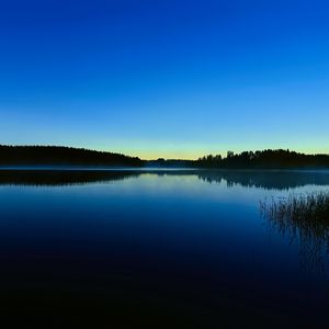 Preview wallpaper lake, evening, trees, silence, dark