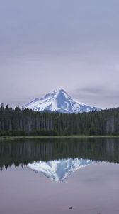 Preview wallpaper lake, forest, mountain, peak, landscape