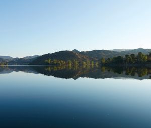 Preview wallpaper lake, forest, reflection, sky, nature
