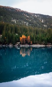 Preview wallpaper lake, forest, slope, water, reflection