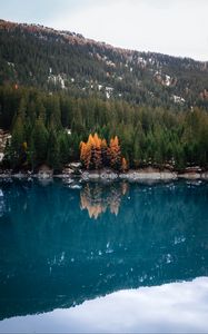 Preview wallpaper lake, forest, slope, water, reflection