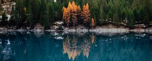 Preview wallpaper lake, forest, slope, water, reflection